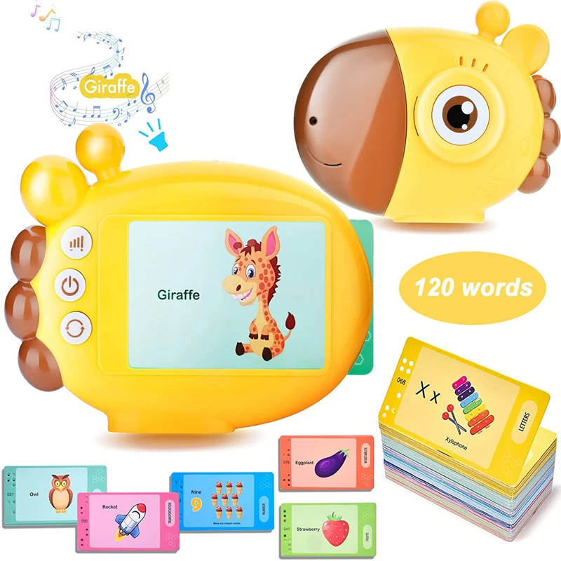 Kids Education Words - Jerapah pembaca kartu Flash kata penglihatan,