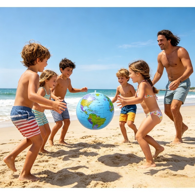Educational Globe For Kids - Bola Pantai Globe Tiup 16 Inch