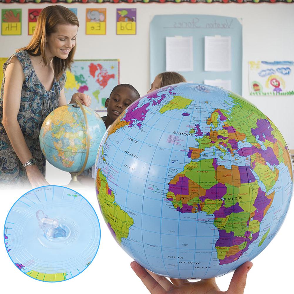Educational Globe For Kids - 12/16 Inci Bola Pantai Tiup Bentuk