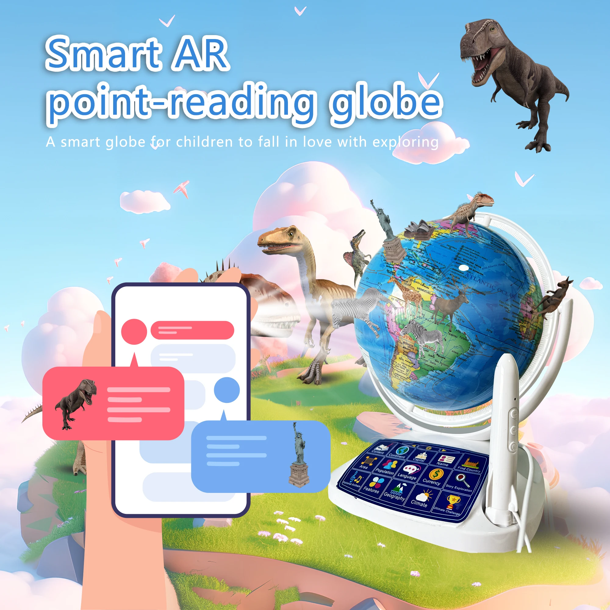 Educational Globe For Kids - Bola Dunia Interaktif AR untuk Anak-Anak,