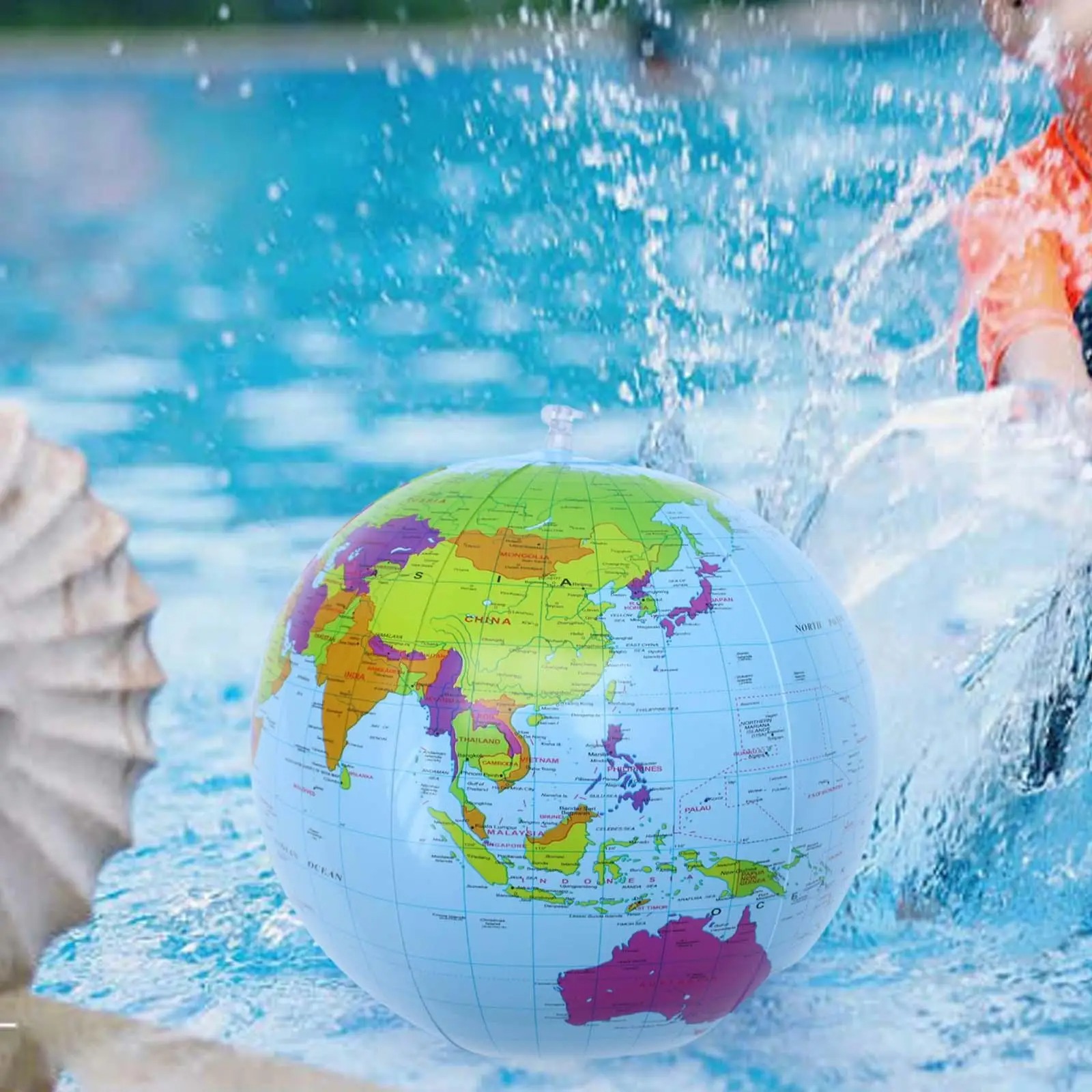 Bola Pantai Globe Tiup 16 Inch - Educational Globe For Kids ulasan dan harga