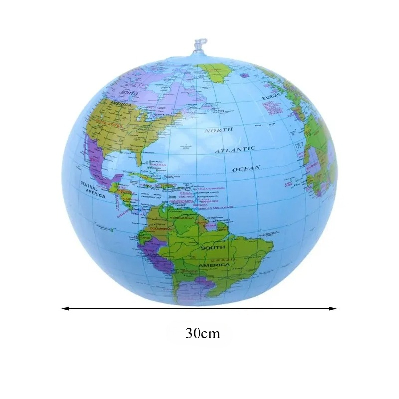 Bola Pantai Globe Tiup 16 Inch - Educational Globe For Kids ulasan dan harga