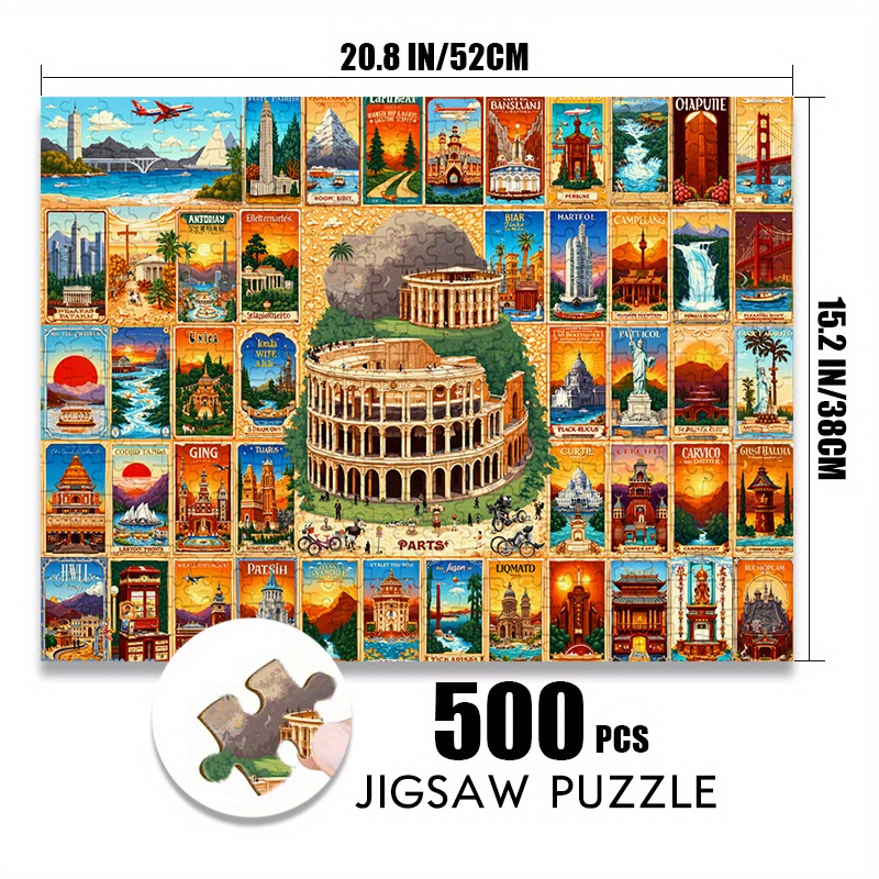 500/1000 Buah Puzzle Kertas Pe - Puzzle Map World ulasan dan harga