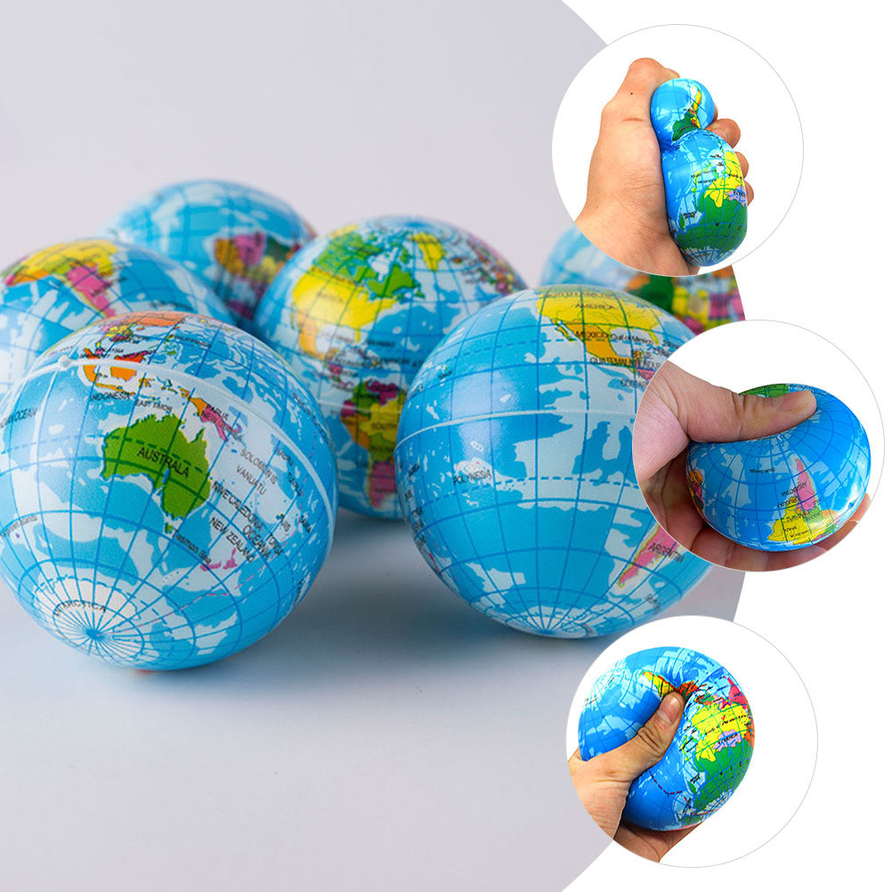 6 Buah Bola Penghilang Stres M - Educational Globe For Kids ulasan dan harga