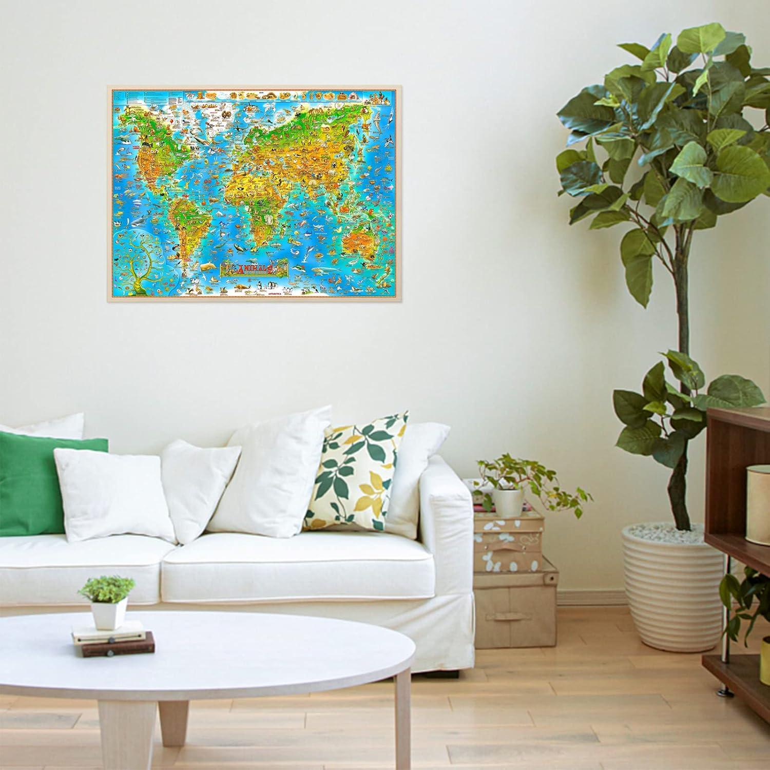 150/300/500/1000 Buah Teka-tek - Puzzle Map World ulasan dan harga