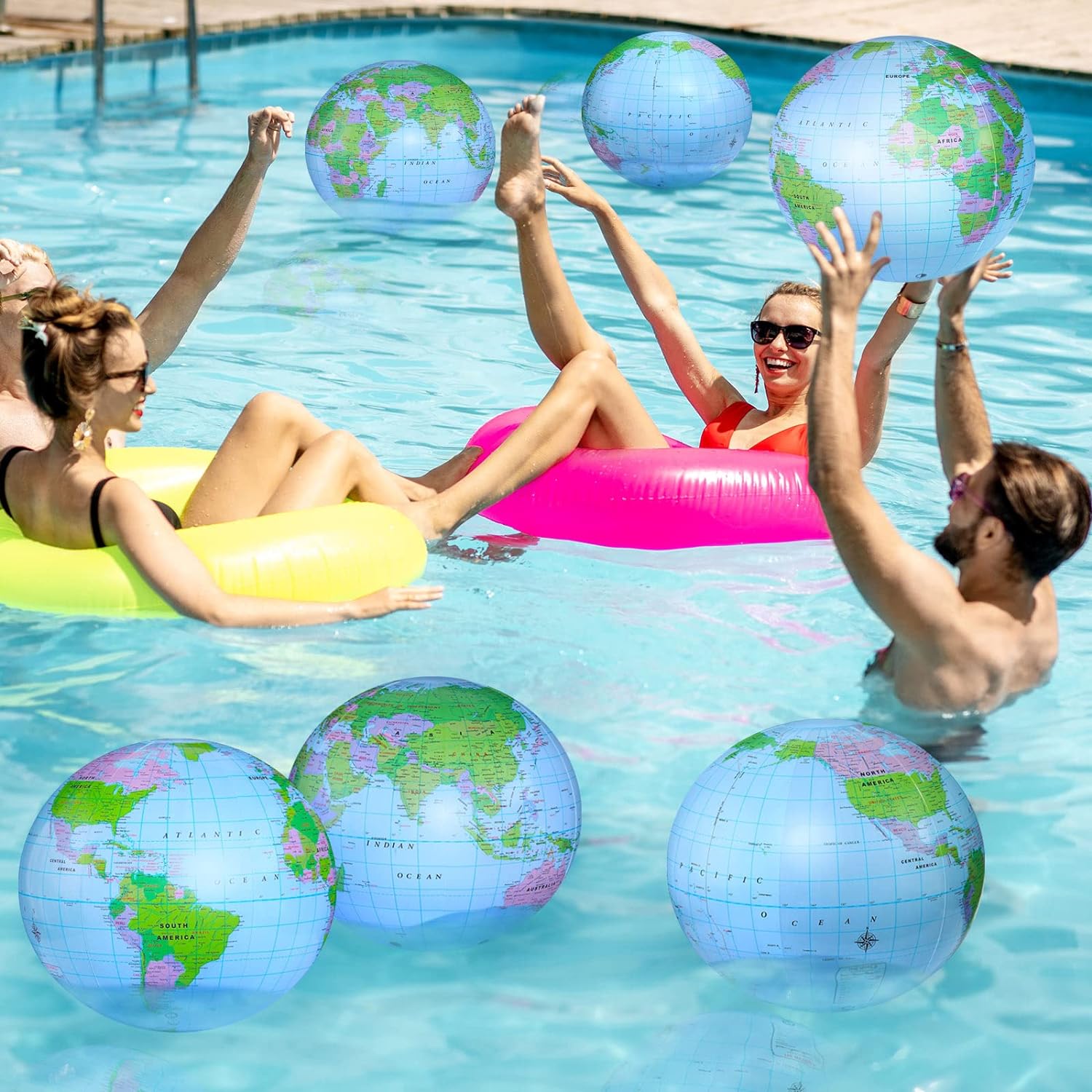 1/2/4 PCS Bola Dunia Tiup Infl - Educational Globe For Kids ulasan dan harga