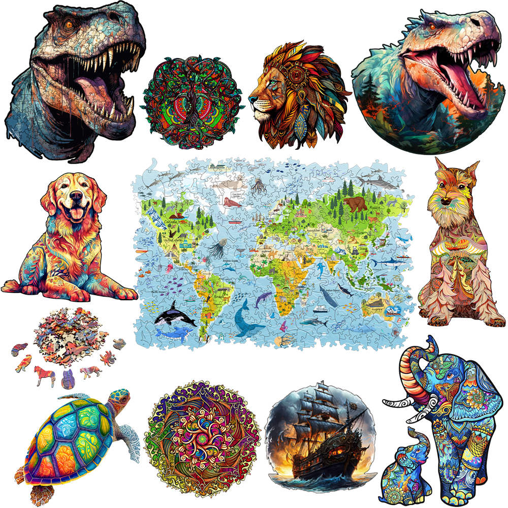 Jigsaw Kayu DIY untuk Anak-ana - Puzzle Map World ulasan dan harga