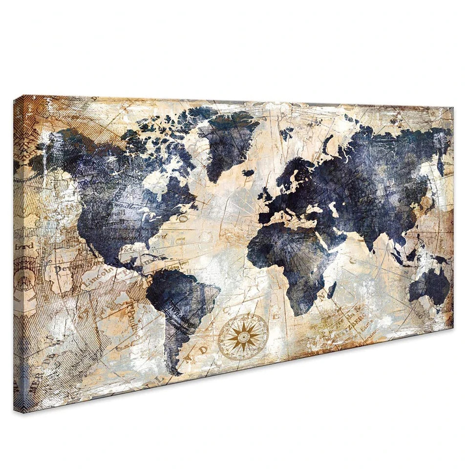 Lukisan Berlian Diy 5D Peta Du - Puzzle Map World ulasan dan harga